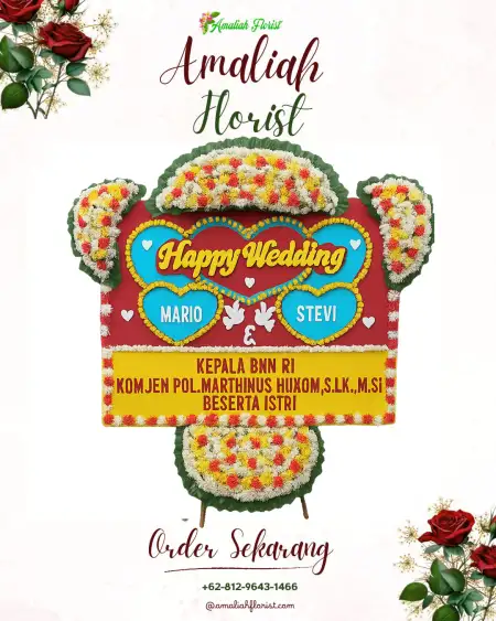 Papan Bunga Pernikahan kedawung